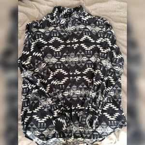 Tribal print button down shirt